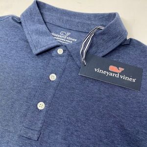 Vineyard Vines Edgartown Men's Polo Moonshine Blue
